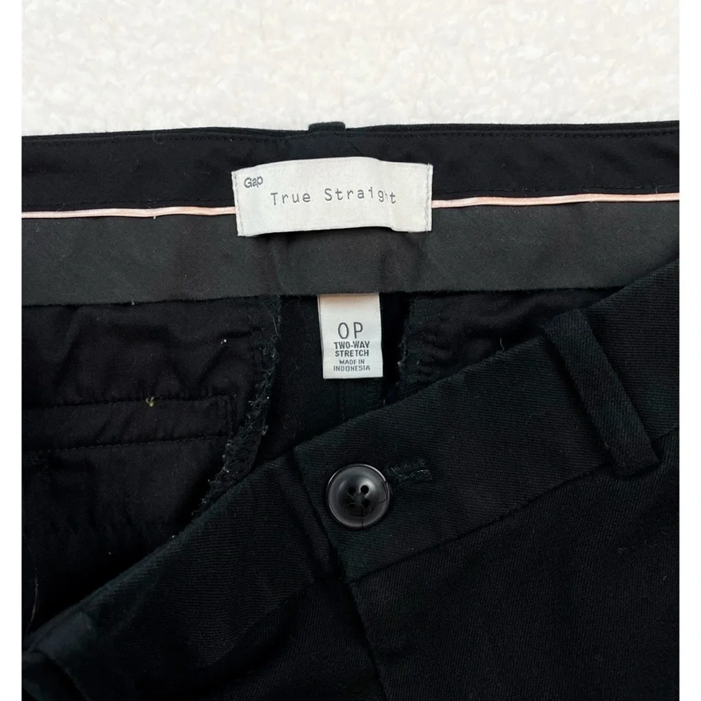 GAP • Black True Straight Two-Way Stretch Ankle Trouser Pants, 0P - Picture 8 of 9